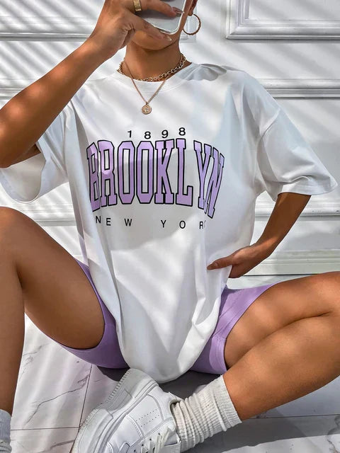Brooklyn York Vintage-Inspired Oversized T-Shirt